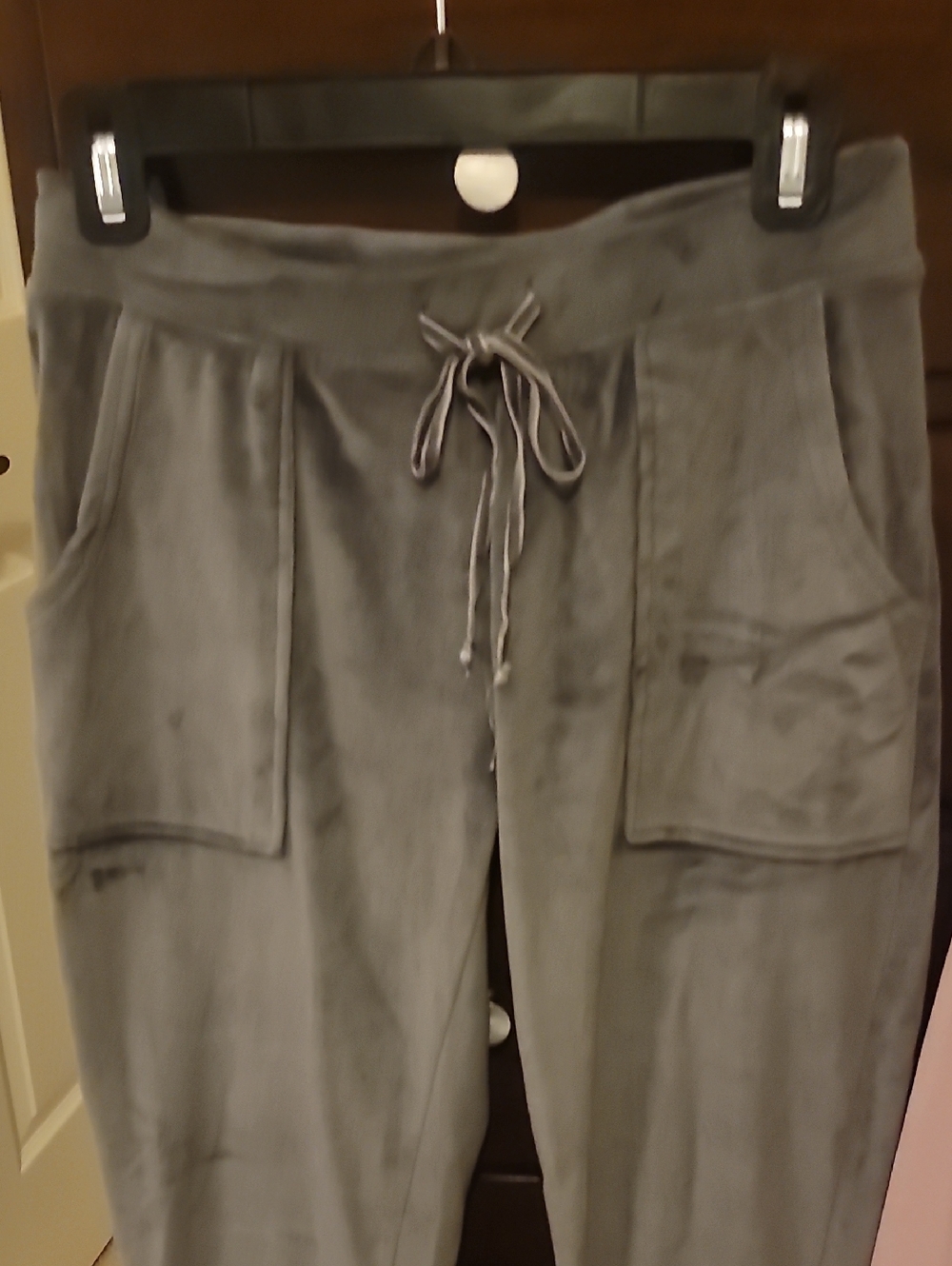 Cynthia Rowley Gray Velour Drawstring Joggers